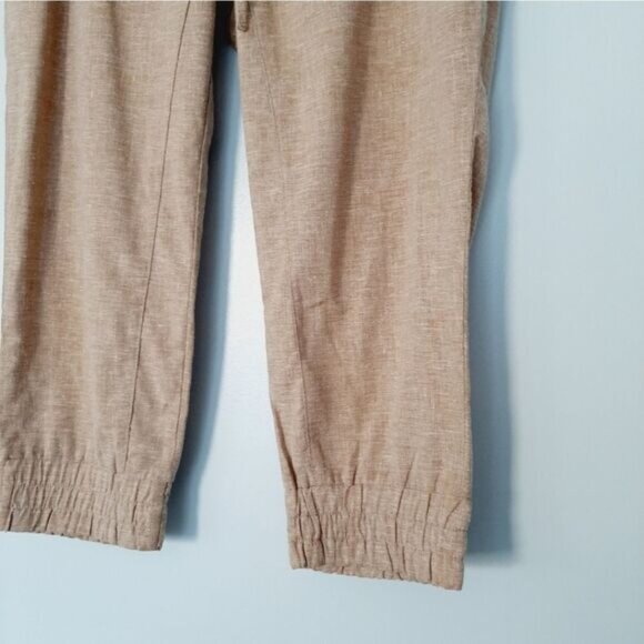 MEC | Hemp Blend Cropped Pull-On Casual Pants Tan Sz 4 - Picture 5 of 12